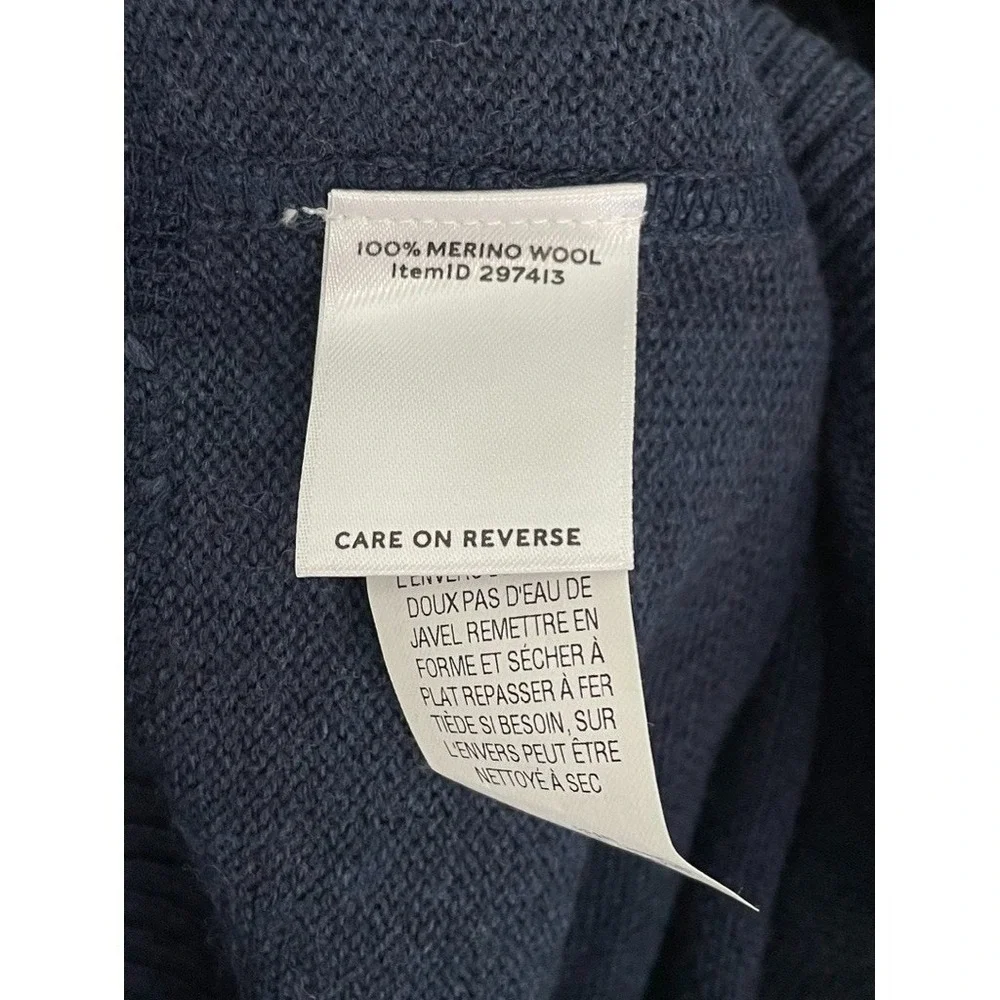 L.L.‎ Bean Signature Merino Wool Crewneck Sweater Mens XL Blue